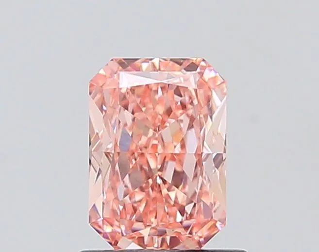 1.10ct RADIANT Fancy Vivid Pink VVS2 Coloured Lab diamond