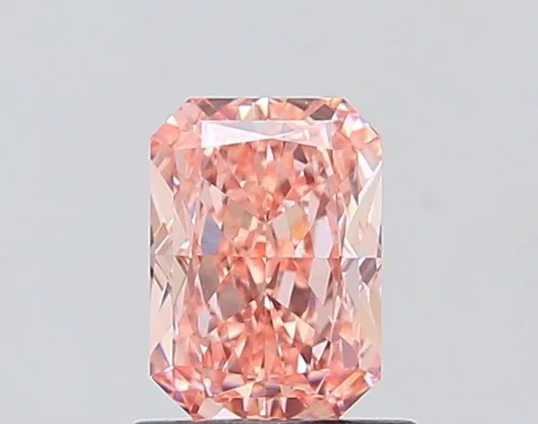 1.1ct RADIANT Fancy Vivid Pink VVS2 Coloured Lab diamond
