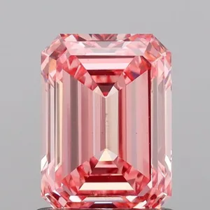 1.1ct EMERALD Fancy Intense Pink VVS2 Coloured Lab diamond
