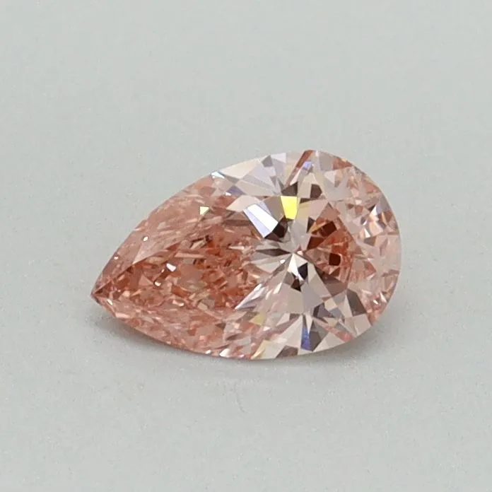 0.30ct PEAR Fancy Vivid Pink VVS2 Coloured Lab diamond