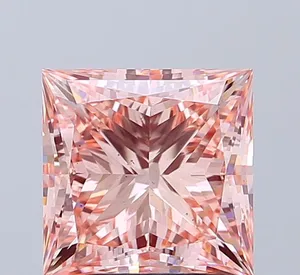 3.5ct PRINCESS Fancy Intense Pink VS2 Coloured Lab diamond