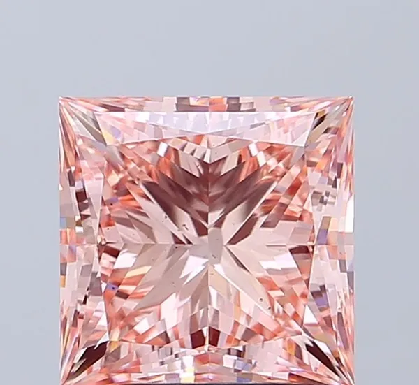 3.5ct PRINCESS Fancy Intense Pink VS2 Coloured Lab diamond