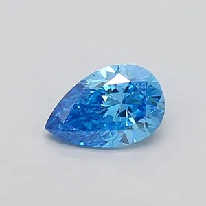 0.3ct PEAR Fancy Vivid Blue VVS2 Coloured Lab diamond