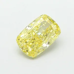 1.09ct CUSHION Fancy Intense Yellow VS1 Coloured Lab diamond