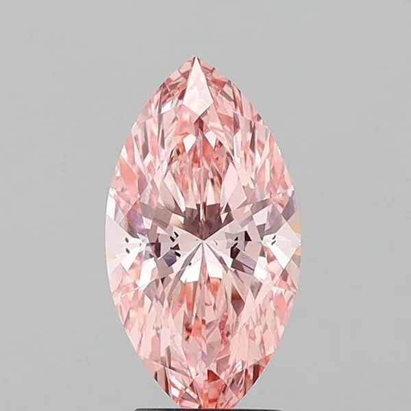 2.57ct MARQUISE Fancy Vivid Pink SI2 Coloured Lab diamond