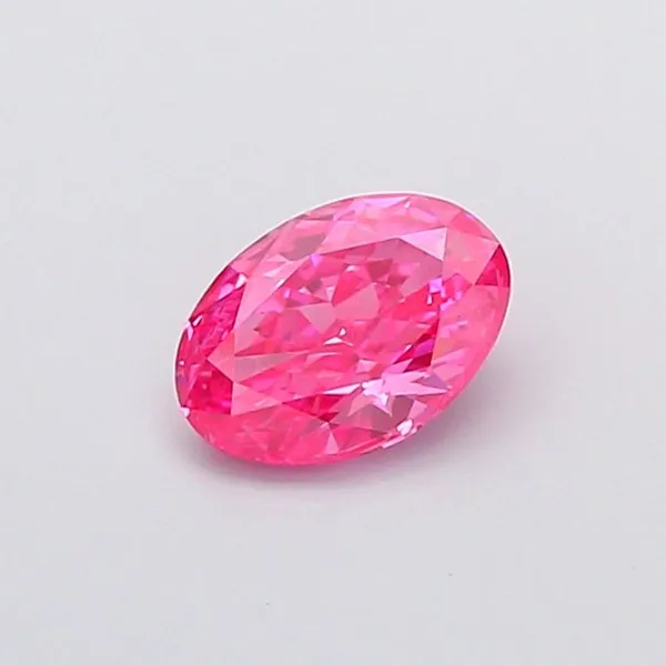 1.08ct OVAL Fancy Vivid Pink VS1 Coloured Lab diamond