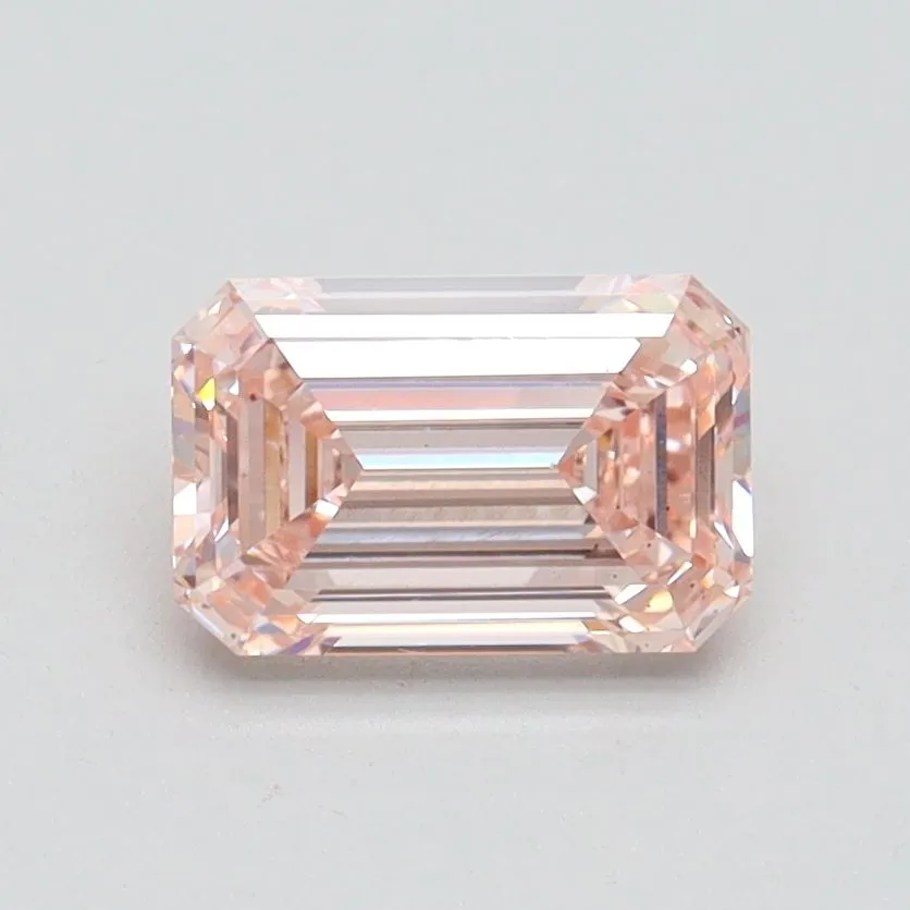 1.03ct EMERALD Fancy Light Pink VS2 Coloured Lab diamond