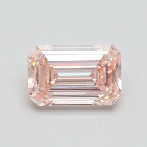 1.03ct EMERALD Fancy Light Pink VS2 Coloured Lab diamond