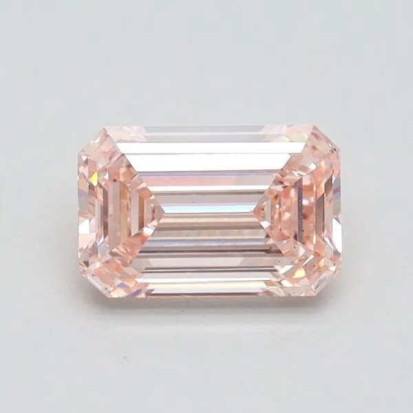 1.03ct EMERALD Fancy Light Pink VS2 Coloured Lab diamond