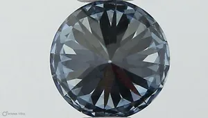 0.42ct ROUND Fancy Vivid Blue VS2 Coloured Lab diamond