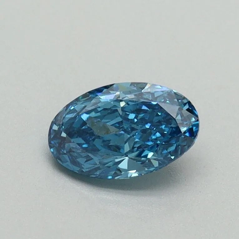0.54ct OVAL Fancy Vivid Blue VS1 Coloured Lab diamond