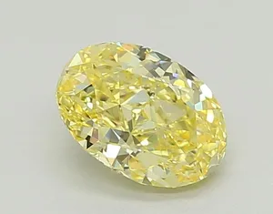 1.03ct OVAL Fancy Intense Yellow VS1 Coloured Lab diamond