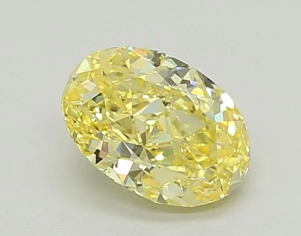 1.03ct OVAL Fancy Intense Yellow VS1 Coloured Lab diamond