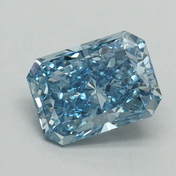 1.32ct RADIANT Fancy Vivid Blue VS1 Coloured Lab diamond