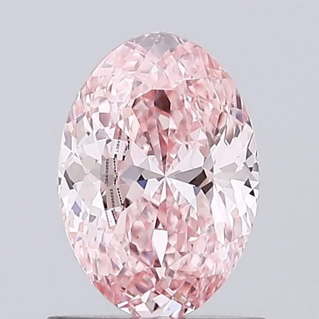 1.00ct OVAL Fancy Vivid Pink VS1 Coloured Lab diamond
