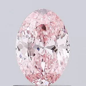 1ct OVAL Fancy Vivid Pink VS1 Coloured Lab diamond