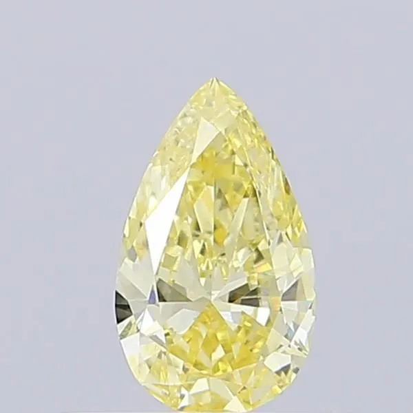 0.38ct PEAR Fancy Yellow VVS2 Coloured Lab diamond
