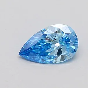 0.36ct PEAR Fancy Vivid Blue VS1 Coloured Lab diamond