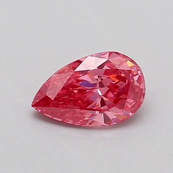 0.40ct PEAR Fancy Vivid Pink VS1 Coloured Lab diamond