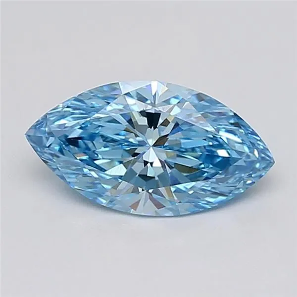 1.59ct MARQUISE Fancy Vivid Blue VS1 Coloured Lab diamond