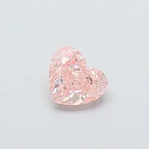 0.33ct HEART Fancy Pink VVS2 Coloured Lab diamond