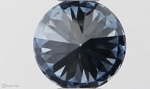 0.35ct ROUND Fancy Vivid Blue VVS1 Coloured Lab diamond