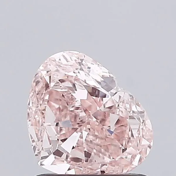 1.01ct HEART Fancy Intense Pink VVS2 Coloured Lab diamond