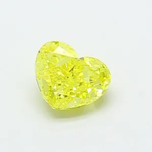 0.59ct HEART Fancy Intense Yellow VS1 Coloured Lab diamond
