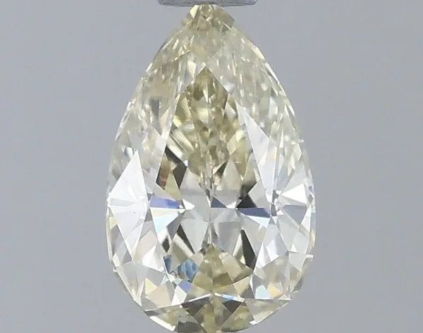 0.52ct PEAR Fancy Light Yellow VVS2 Coloured Lab diamond