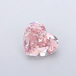 1.07ct HEART Fancy Intense Brownish Pink VS2 Coloured Lab diamond