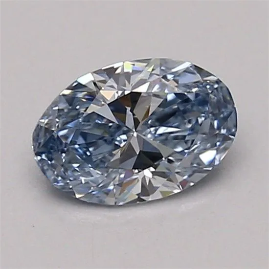 0.59ct OVAL Fancy Vivid Blue IF Coloured Lab diamond