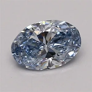 0.59ct OVAL Fancy Vivid Blue IF Coloured Lab diamond