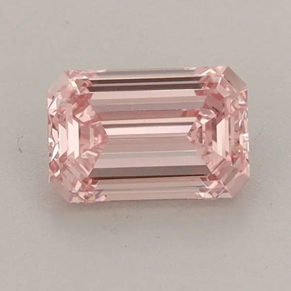 0.82ct EMERALD Fancy Vivid Pink VS1 Coloured Lab diamond