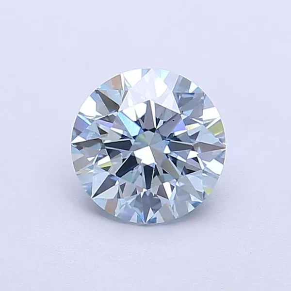 1.09ct ROUND Fancy Vivid Blue VS1 Coloured Lab diamond