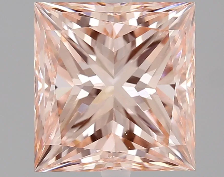 2.03ct PRINCESS Fancy Intense Pink VS1 Coloured Lab diamond