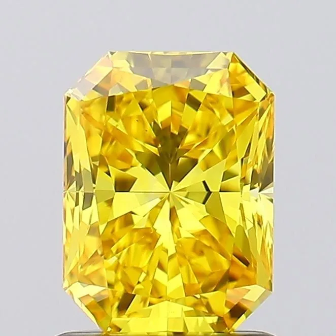 1.06ct RADIANT Fancy Vivid Yellow VS1 Coloured Lab diamond