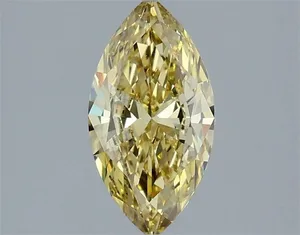 1.15ct MARQUISE Fancy Intense Yellow VVS2 Coloured Lab diamond