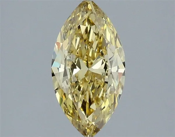 1.15ct MARQUISE Fancy Intense Yellow VVS2 Coloured Lab diamond