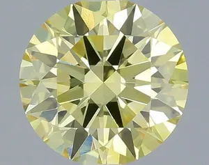 0.33ct ROUND Fancy Yellow VVS1 Coloured Lab diamond