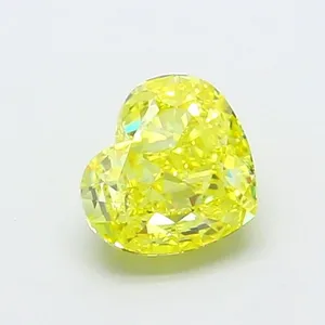 1.2ct HEART Fancy Vivid Yellow IF Coloured Lab diamond