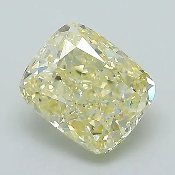 1.21ct CUSHION Fancy Yellow VS1 Coloured Lab diamond