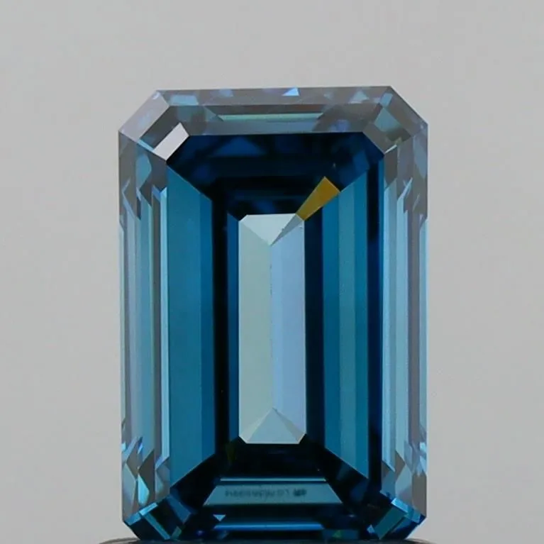 1.05ct EMERALD Fancy Vivid Blue VS1 Coloured Lab diamond