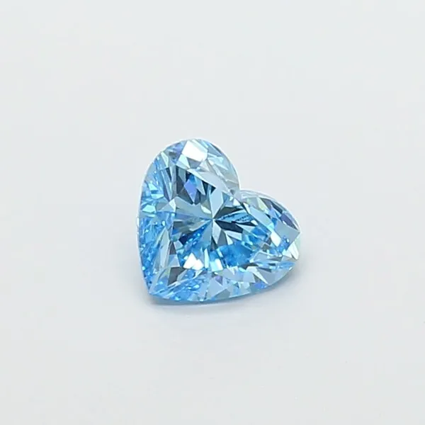 1.07ct HEART Fancy Vivid Blue VVS2 Coloured Lab diamond