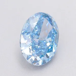 1.04ct OVAL Fancy Vivid Blue VVS2 Coloured Lab diamond