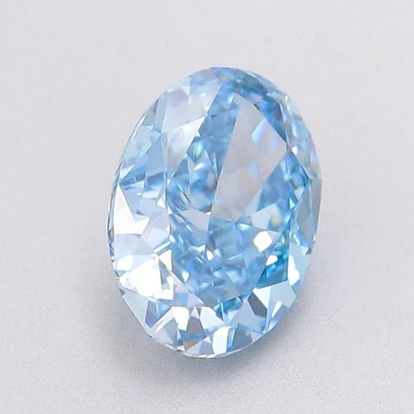 1.04ct OVAL Fancy Vivid Blue VVS2 Coloured Lab diamond
