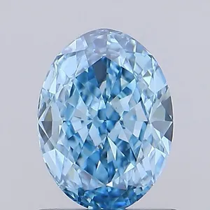 1ct OVAL Fancy Vivid Blue VS1 Coloured Lab diamond