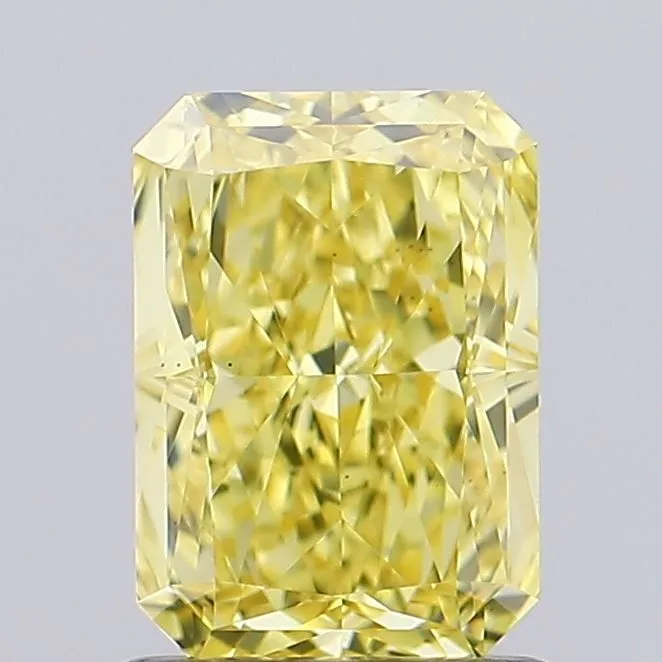 1.14ct RADIANT Fancy Vivid Yellow VS1 Coloured Lab diamond