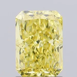1.14ct RADIANT Fancy Vivid Yellow VS1 Coloured Lab diamond