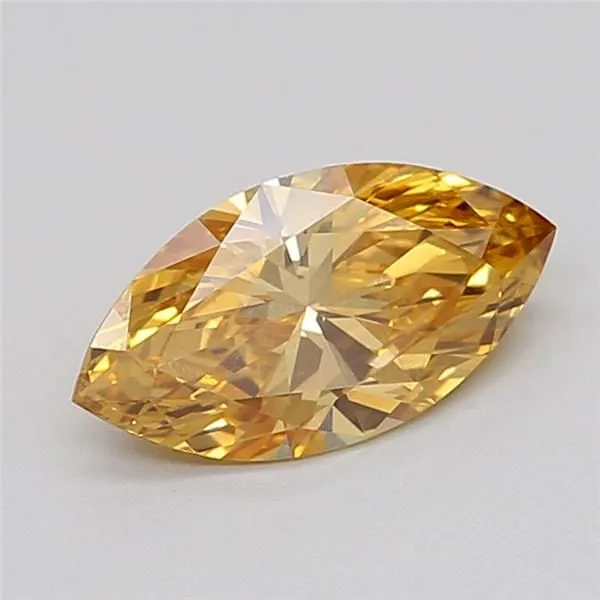 1.09ct MARQUISE Fancy Intense Yellow VVS2 Coloured Lab diamond