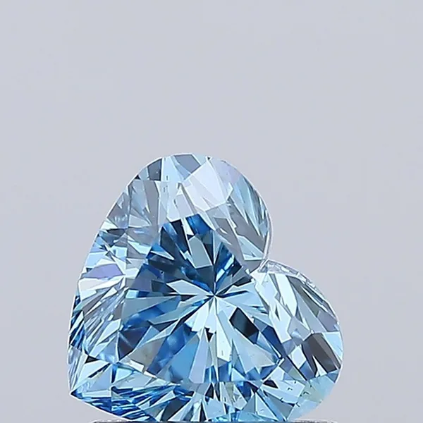 1.06ct HEART Fancy Vivid Blue VS1 Coloured Lab diamond